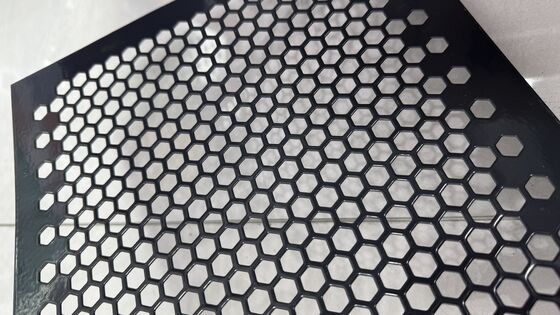 Black Hexagonal Hole Perforated Sheet for Building Decoration