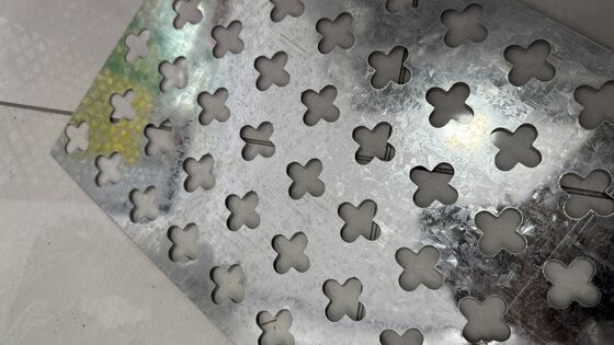 1.5mm Thick Galvanized Steel Plum Blossom Perforated Sheet In Stock Customizable
