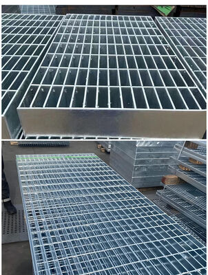 Rectangular Silver Galvanized Steel Grating For Stair Treads