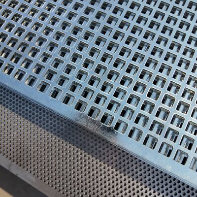 Silver Galvanized Slotted Metal Sheet With Round Holes 1000*2000 Mm