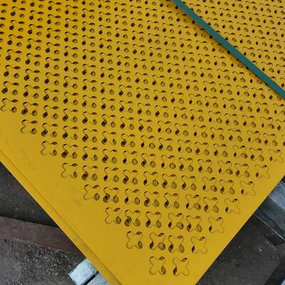 Yellow Plum Blossom Hole Perforated Aluminum Sheet For Decoration
