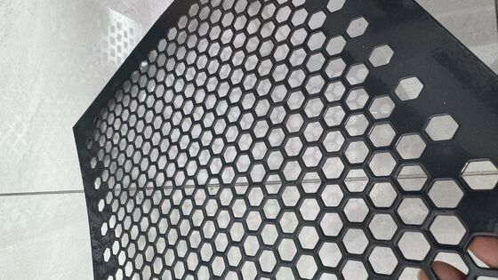 Black Hexagonal Hole Perforated Sheet for Building Decoration