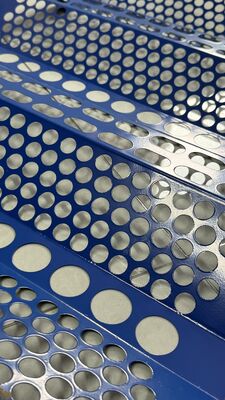 Blue Special Shaped Hole Perforated Metal Screen Divider