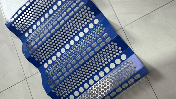 Blue Special Shaped Hole Perforated Metal Screen Divider
