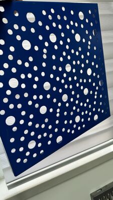 Blue Perforated Aluminum Panel for Curtain Wall Decoration