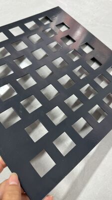 Black Powder Coated Square Hole Perforated Mesh Panel for Decoration