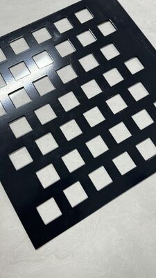 Black Powder Coated Square Hole Perforated Mesh Panel for Decoration