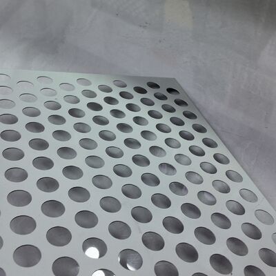 Large Hole Electroplated Perforated Metal Grating For Industrial Screening