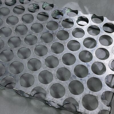 Large Hole Electroplated Perforated Metal Grating For Industrial Screening
