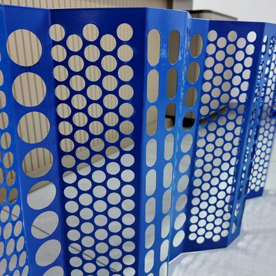 Custom Bent Perforated Windbreak Fence with Multi-Shape Holes