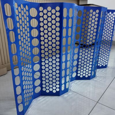 Custom Bent Perforated Windbreak Fence with Multi-Shape Holes