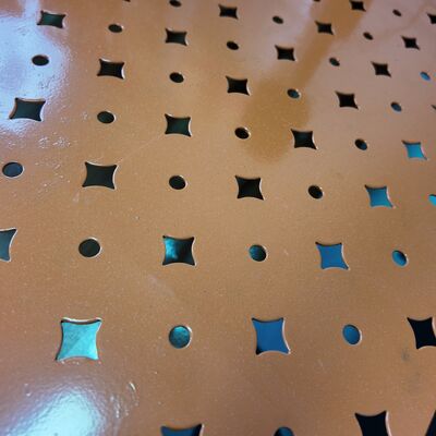Orange Powder Coated Perforated Metal Sheet Indoor Home Decor Perforated Panel