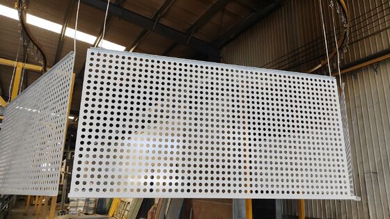 2mm White Perforated Ss Sheet Round Hole Mesh With High Load Capacity