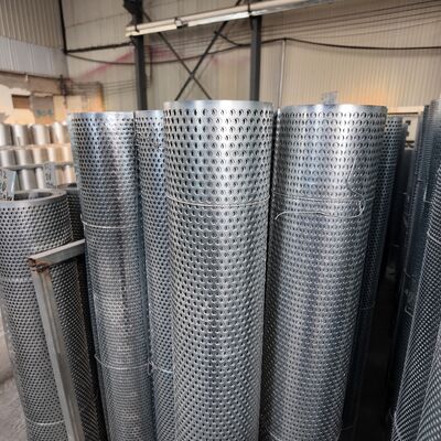 Blue Perforated Steel Plate with Round Holes for Architectural Decoration